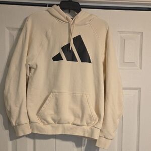 Adidas Off-White Hoodie with Black Logo